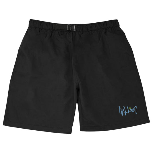 Script logo Nylon shorts black